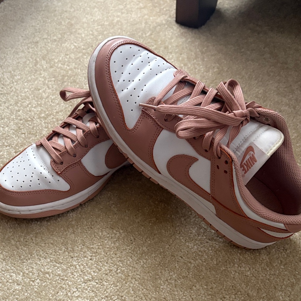 Nike Women’s Low-Top Sneakers in Dusty Rose and White